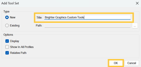 How-to-Create-a-Customised-Tool-Set-in-Revu-Step-05, Bluebeam Setup Guide, Brighter Graphics