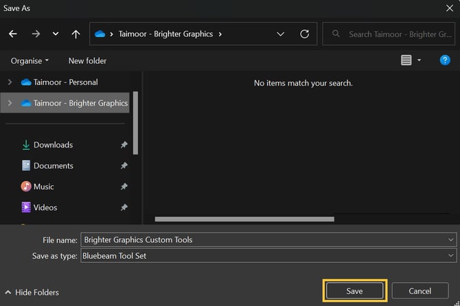 How-to-Create-a-Customised-Tool-Set-in-Revu-Step-06, Bluebeam Setup Guide, Brighter Graphics