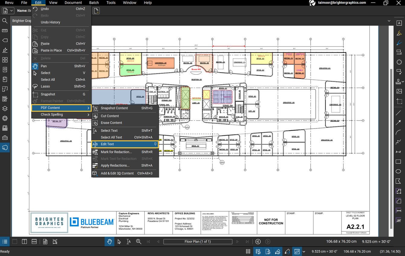 How to edit text on pdfs in bluebeam revu