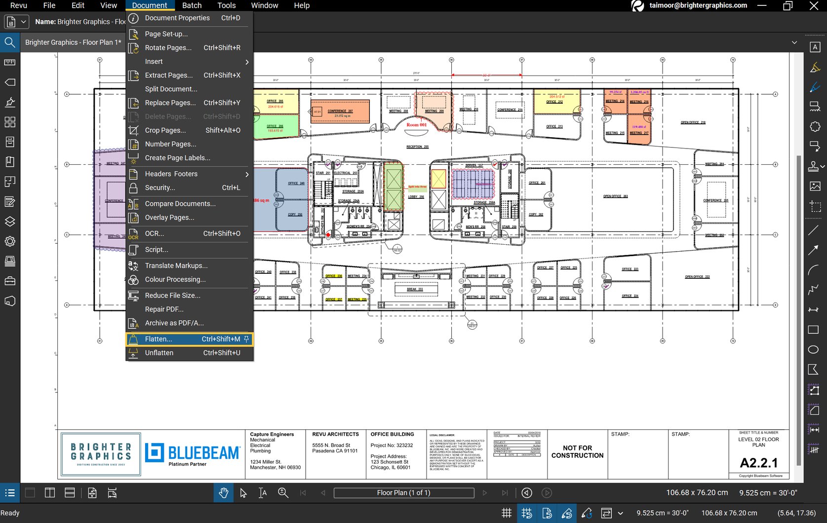 How to Flatten Markups in Bluebeam Revu
