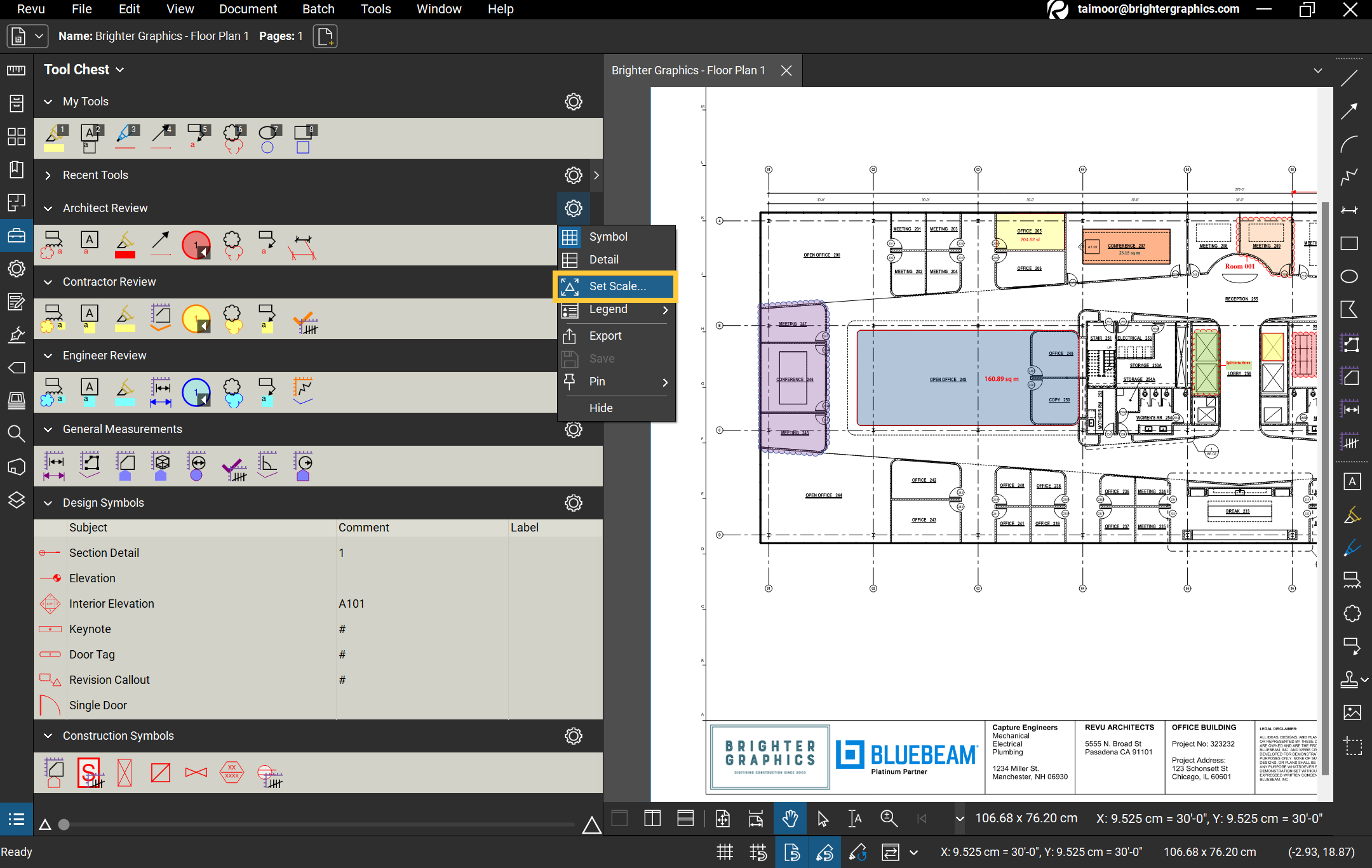 How to Use the Tool Chest in Bluebeam Revu 21