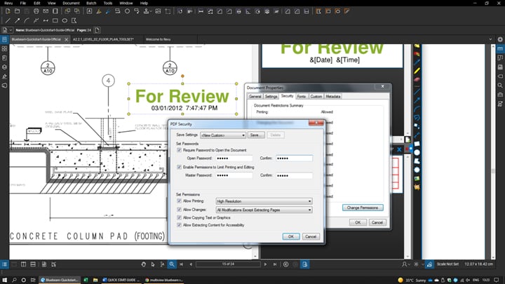 PDF-Security-in-Revu-20, Bluebeam Revu 20