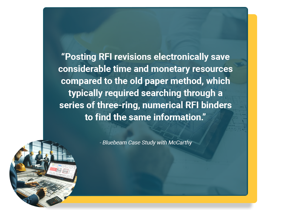 RFI and Submittals, Bluebeam