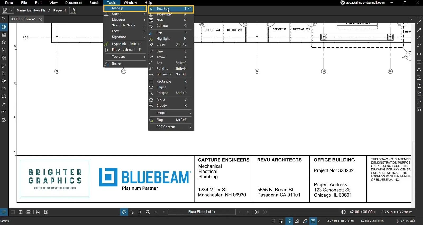 Use the Text Box as a Text Editor in Bluebeam Revu 21