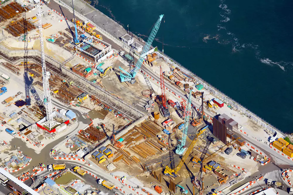 Construction site in aerial view, Bluebeam Studio Session for Improved PDF based Collaboration, Brighter Graphics